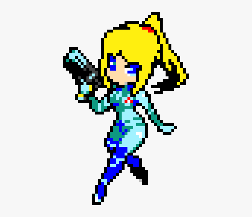 Perler Bead Zero Suit Samus, HD Png Download