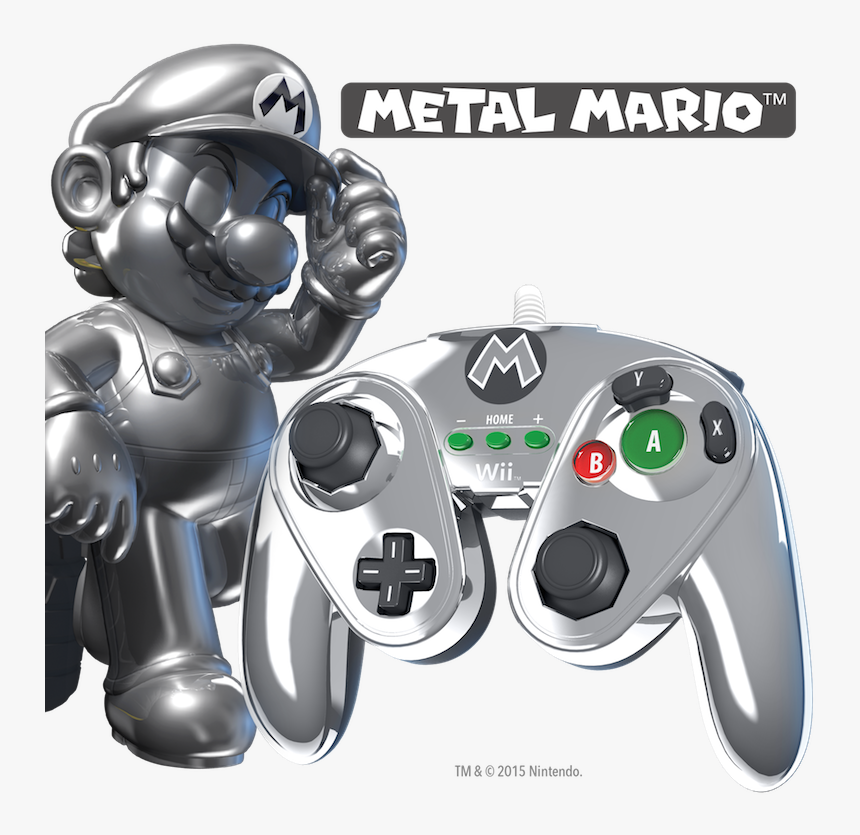 Metal-mario - Wired Fight Pad Metal Mario, HD Png Download
