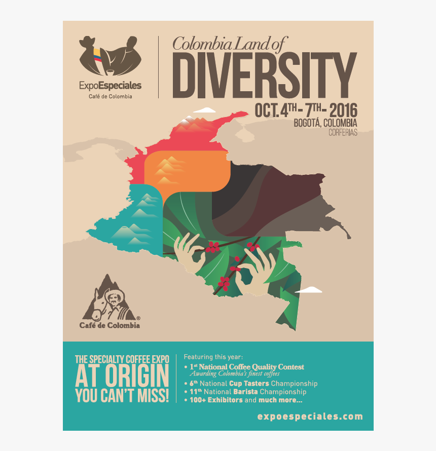 Land Of Diversity Colombia, HD Png Download