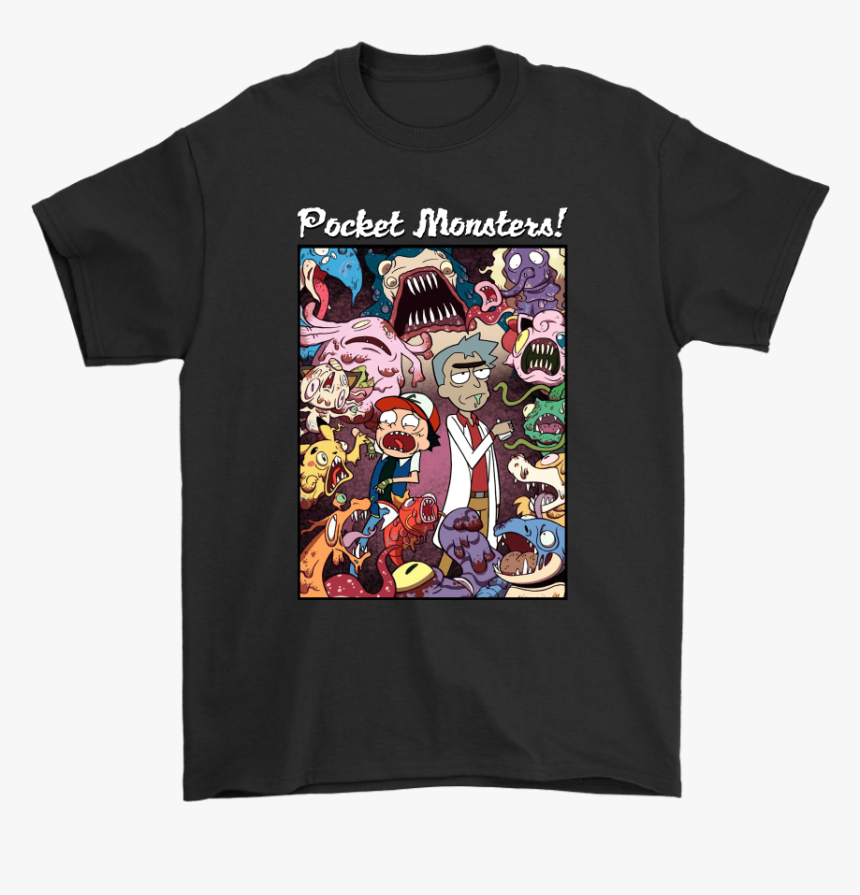 Rick And Morty Pocket Monsters Pokemon Mashup Shirts - Pokemon Go Transfer To Professor, HD Png Download