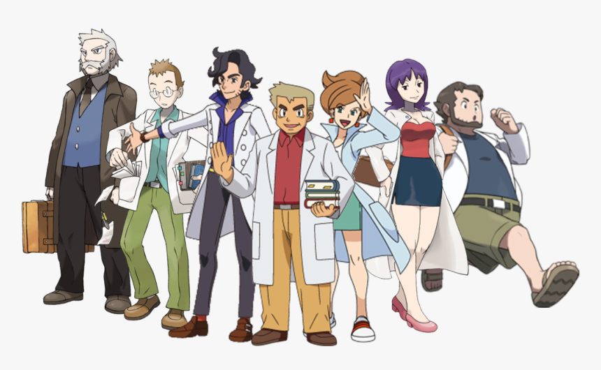 Every Professor In Pokemon, HD Png Download
