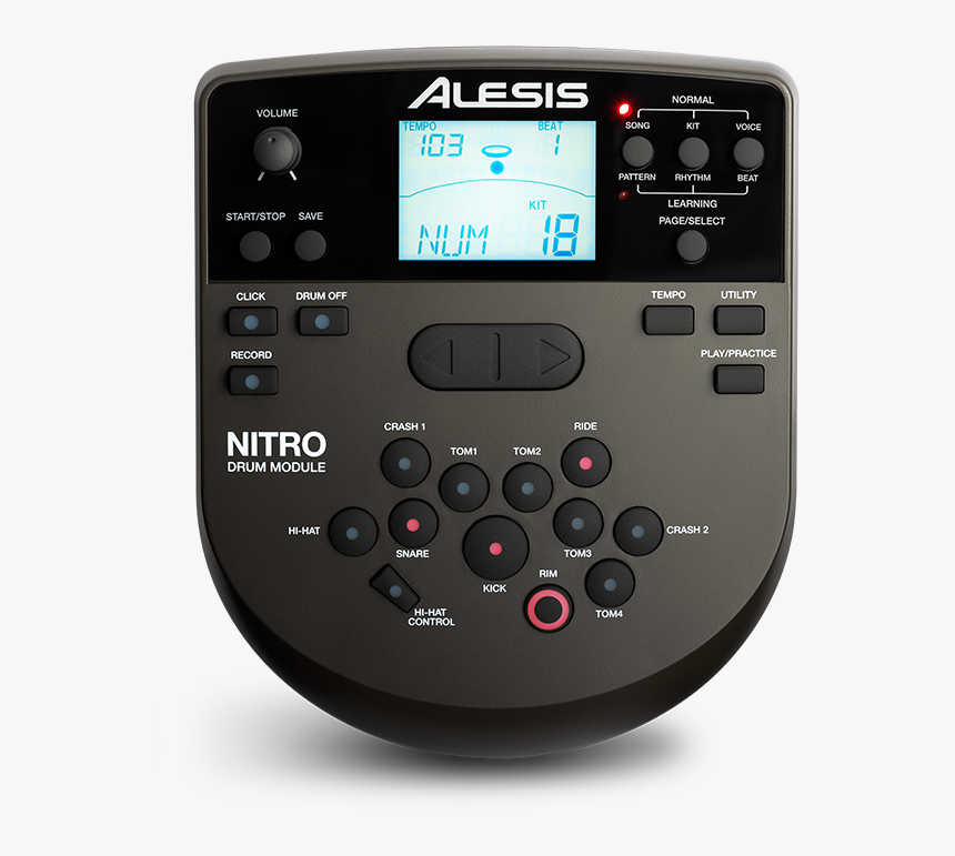 Alesis Nitro Kit Eight-piece Electronic Drum Kit, Nitro - Alesis Nitro Kit Module, HD Png Download