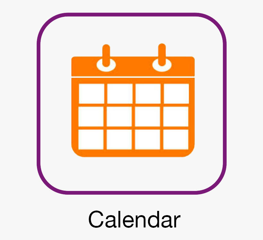 Image Of A Calendar Inside Purple Outlined Box - Mês Calendário Png, Transparent Png