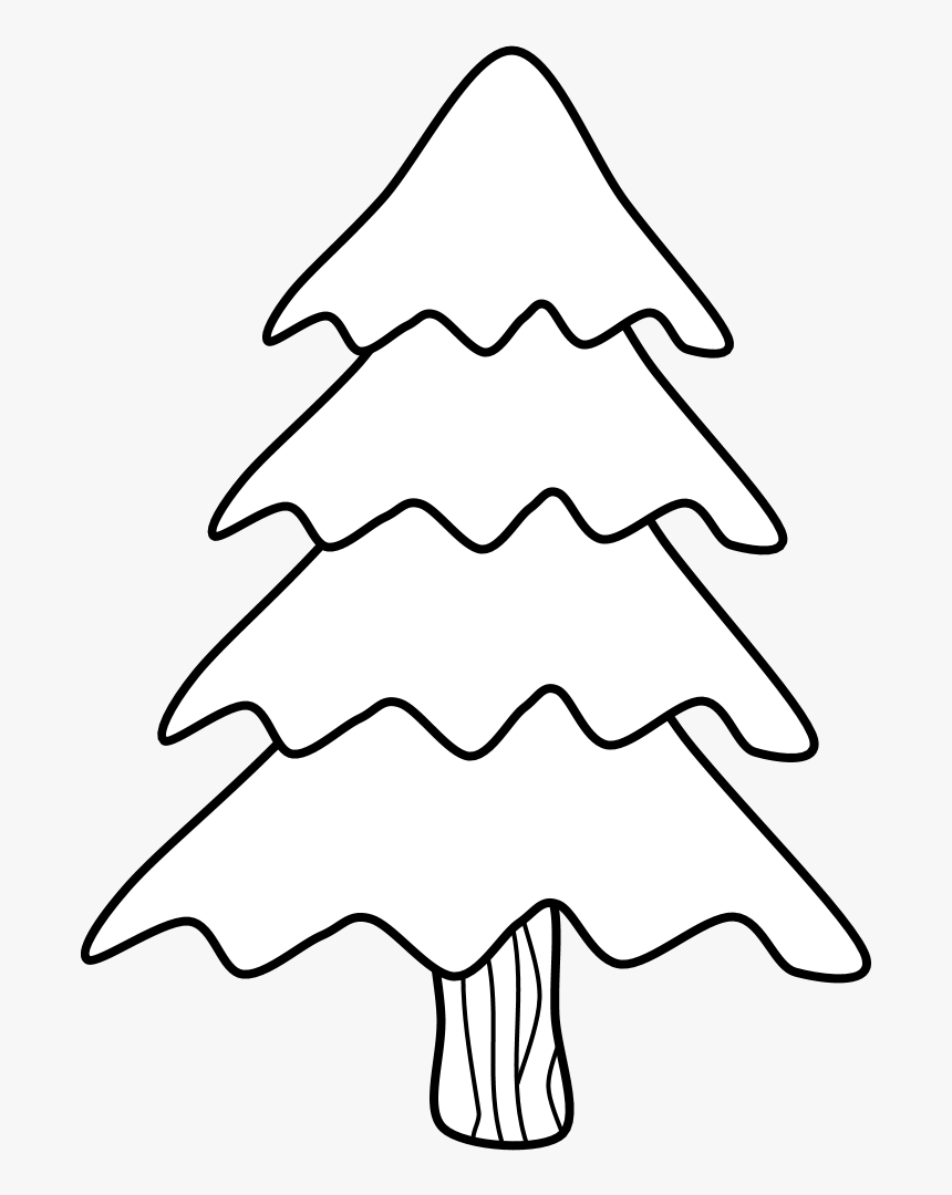 Tree, Evergreen, Black And White - Christmas Tree, HD Png Download