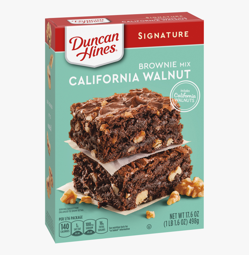 California Walnut Brownie Mix - Duncan Hines, HD Png Download
