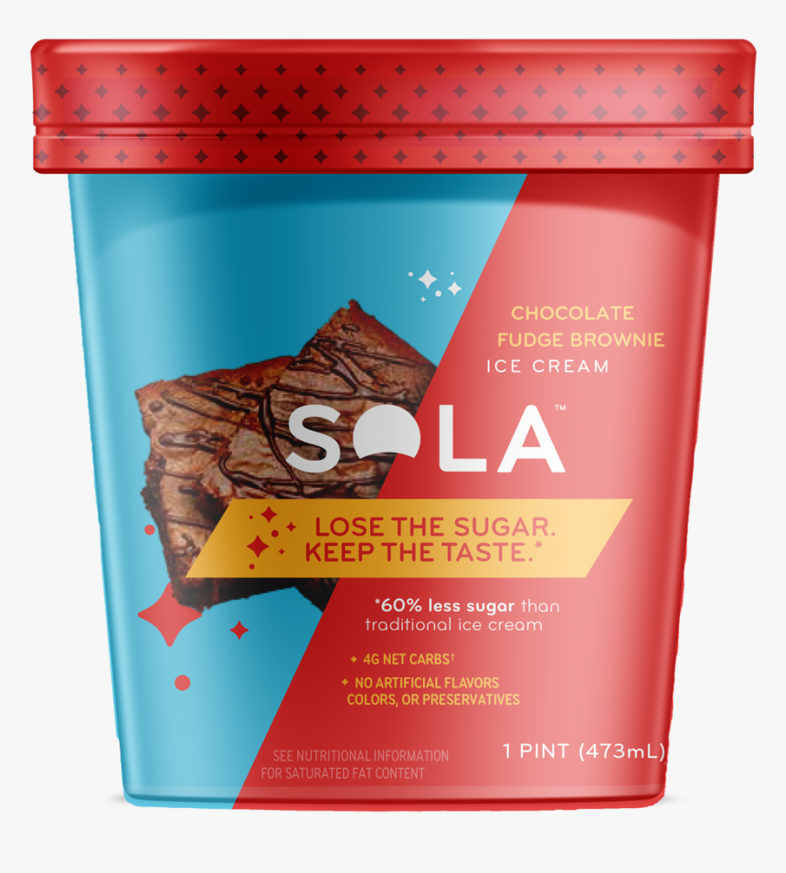 Sola, Chocolate Fudge Brownie Ice Cream - Sola Ice Cream, HD Png Download