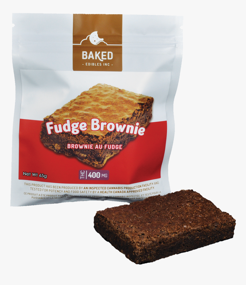 Chocolate Fudge Brownie - Baked Edibles Fudge Brownie, HD Png Download