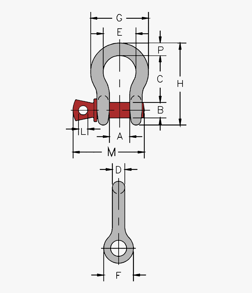 G209 Shackle Drawing - Shackle, HD Png Download