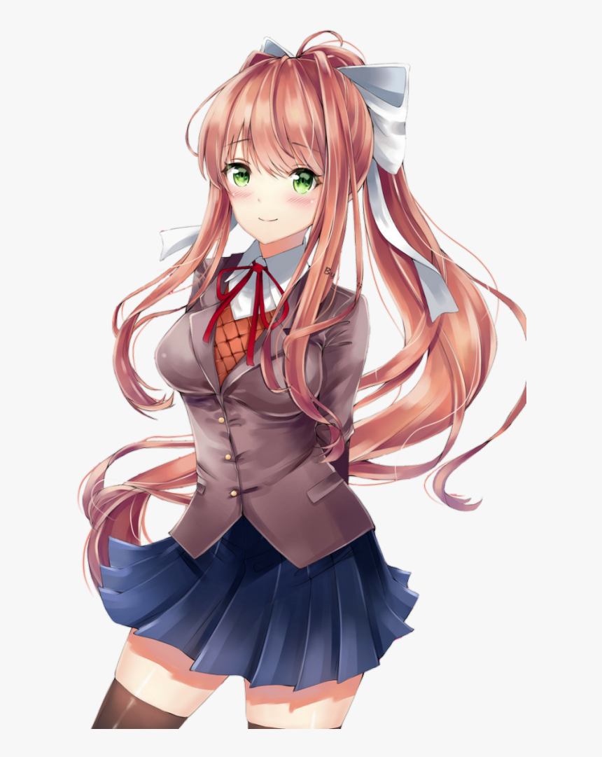 #a Little Bit Of Monika #monika Ddlc #monika #just - Doki Doki Literature Club Cute, HD Png Download