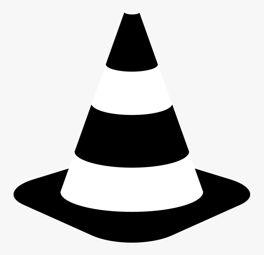 Monochrome - Black And White Traffic Cones, HD Png Download