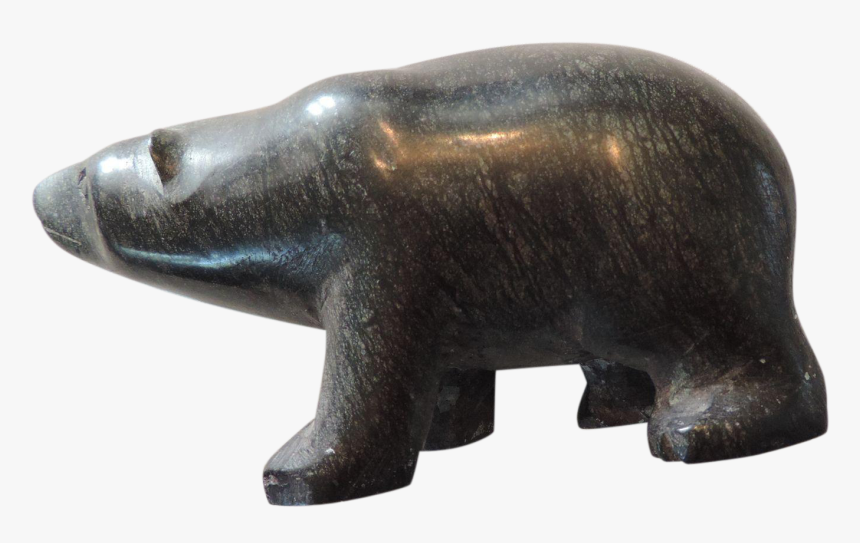 Polar Bear Wood Carving Inuit Figurine - Inuit Animal Figurines, HD Png Download