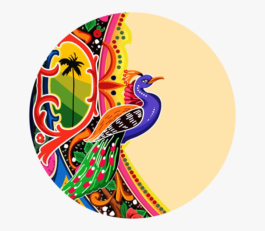 Art Wedding Card - Peacock Truck Art Pakistan, HD Png Download
