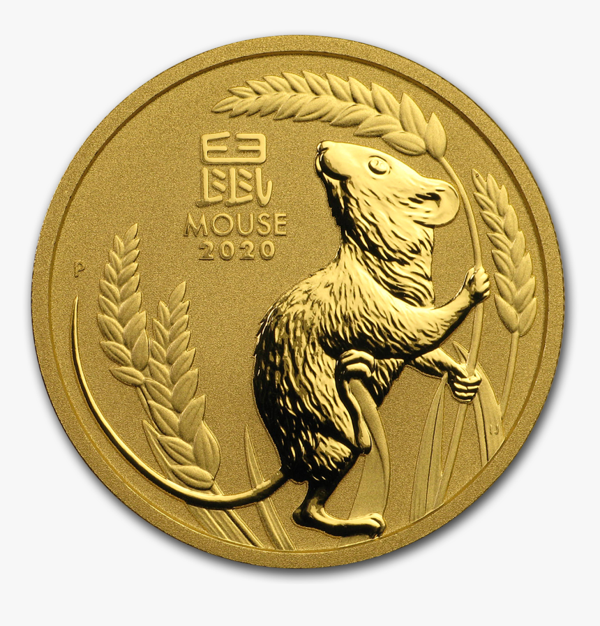 Gold 1oz Australian Lunar Mouse Round, HD Png Download