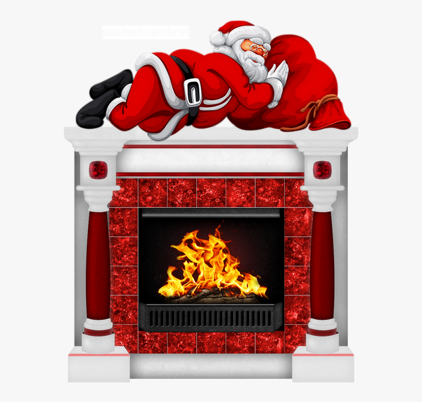 Cheminée Png, Papa Noël, Transparent Png