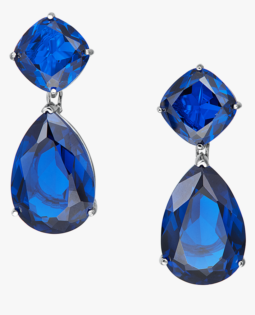 Angelina Omega Clip Blue Earrings Make Them Green With - Blue Earring Png, Transparent Png