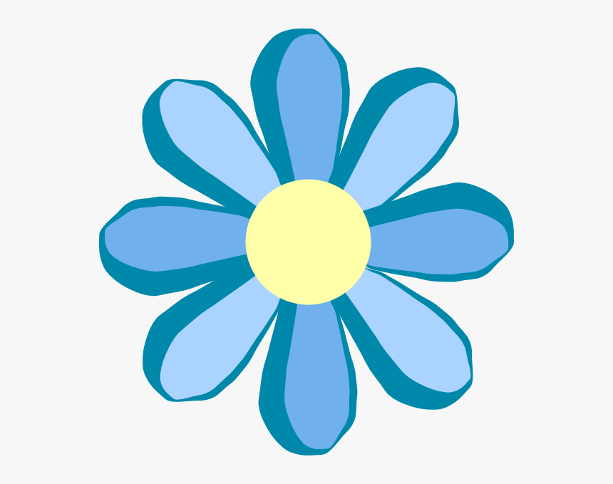 Aqua Flower Clipart Banner Library Flower Clipart Flower - Spring Flower Clipart, HD Png Download