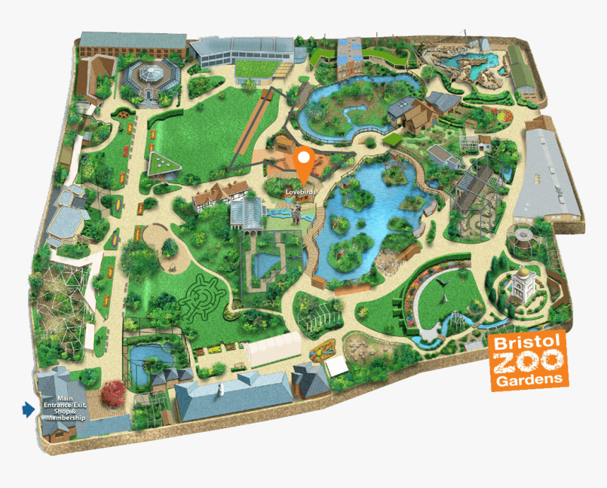 Bristol Zoo Gardens Map - Bristol Zoo Lion Enclosure, HD Png Download
