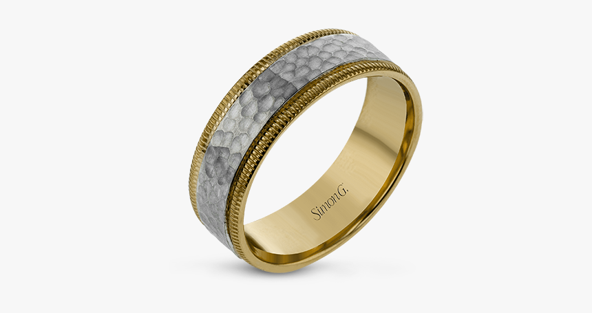 18k Two-tone Gold Men S Ring Studio 2015 Woodstock, - Titanium Ring, HD Png Download