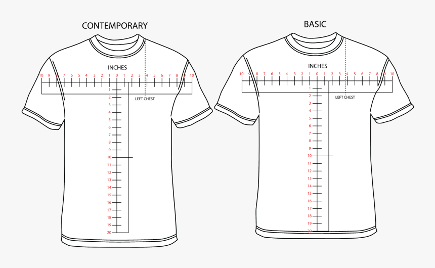 Basic Tshirt Fit Guide - Illustration, HD Png Download
