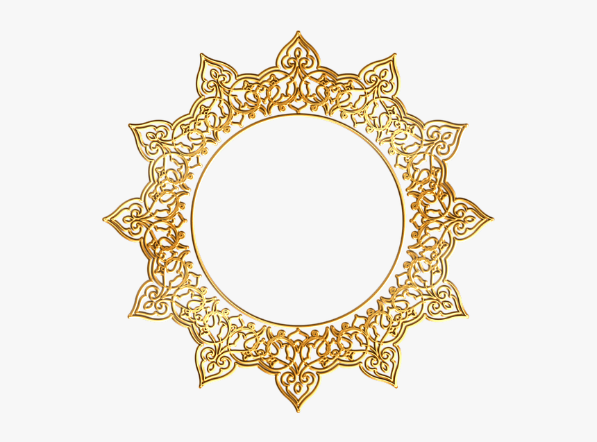 Golden Round Frames Png, Transparent Png