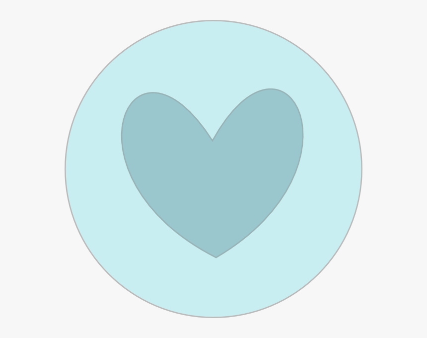 Heart In Circle Blue Svg Clip Arts - Heart, HD Png Download