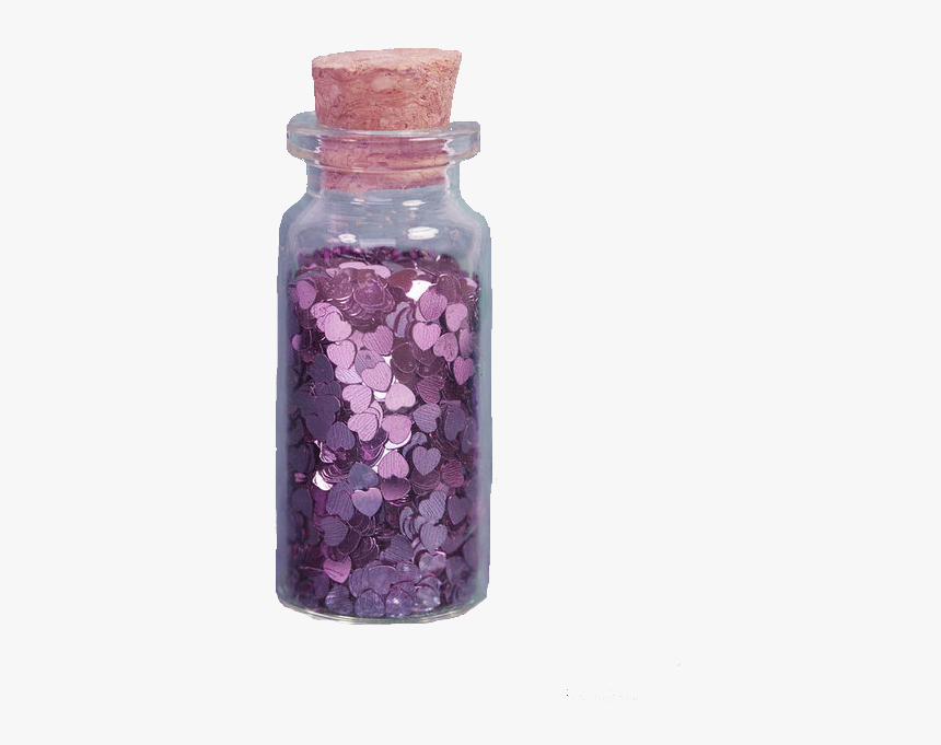 Glitter, Google, And Heart Image - Glass Bottle, HD Png Download
