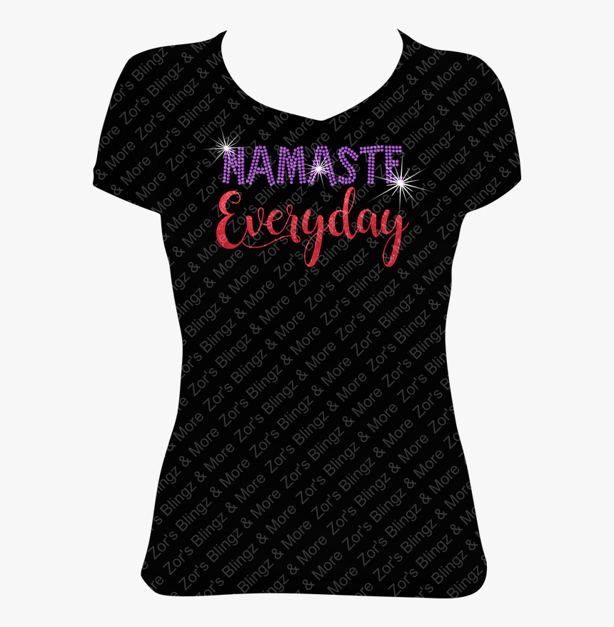Namaste Everyday Vinyl-rhinestone Design - Volleyball Mom Shirt Designs, HD Png Download