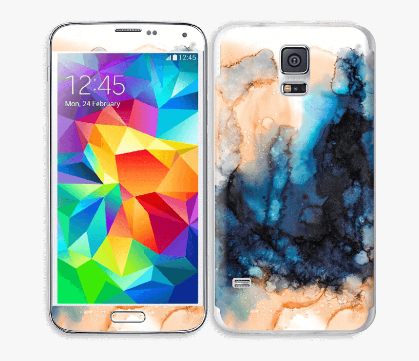 Blue & Orange Color Splash Skin Galaxy S5 - Samsung Galaxy S5, HD Png Download