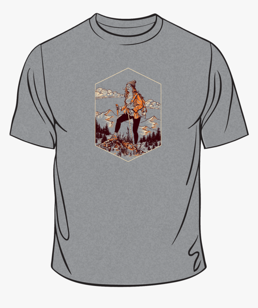Hiker Gal - Active Shirt, HD Png Download