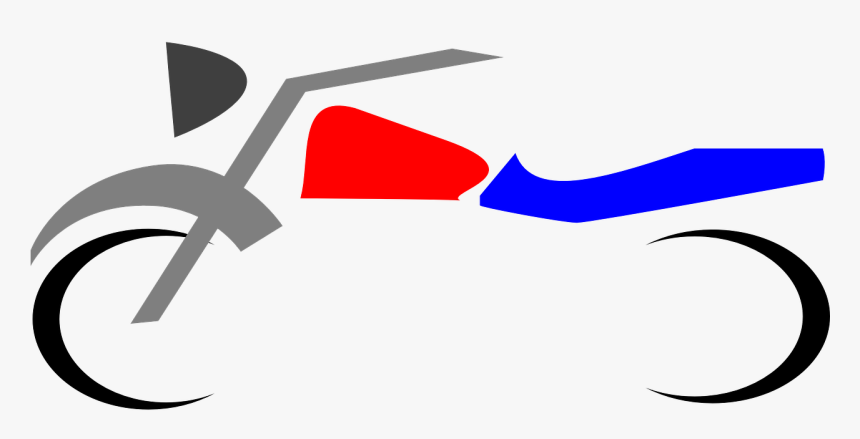 Cartoon Motorcycle Black And White, HD Png Download