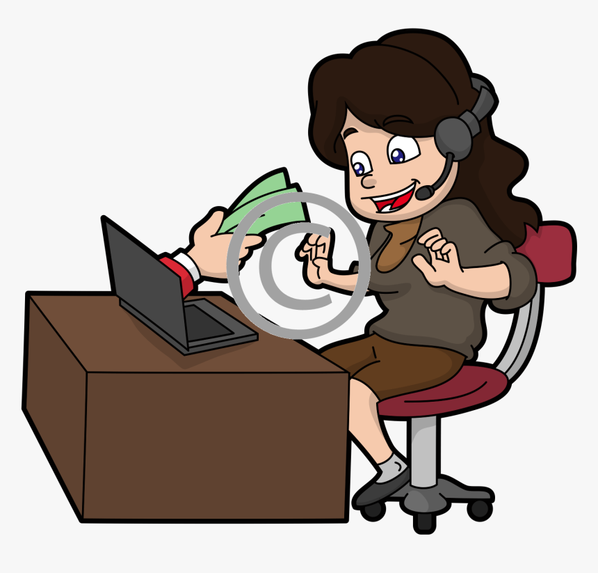 Female Cartoons With Money, HD Png Download