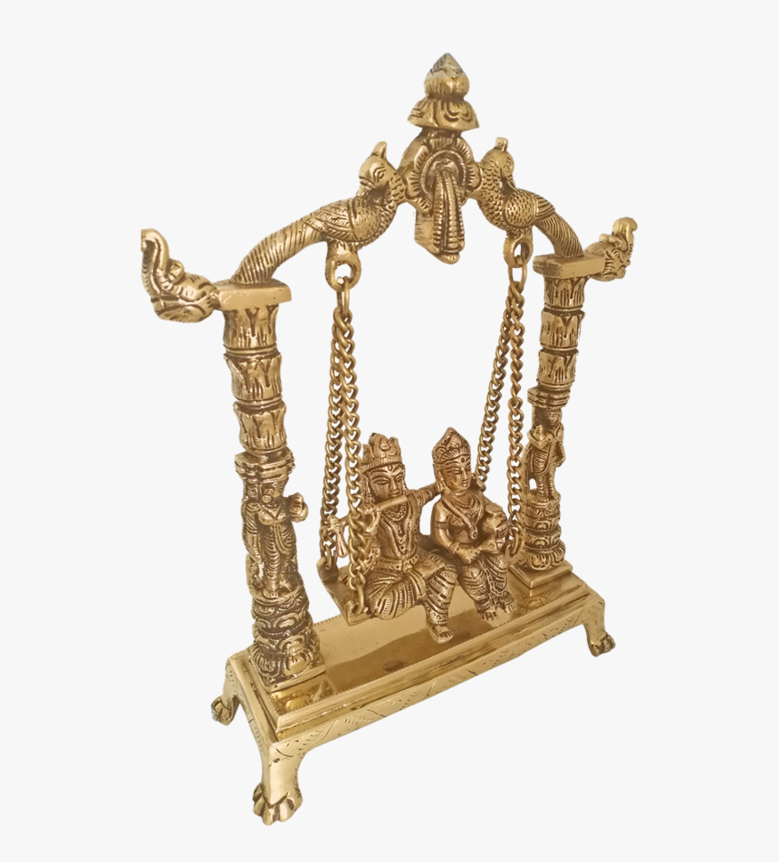 Musical Krishna Sitting With Radha In Julla And Playing - Antique, HD Png Download