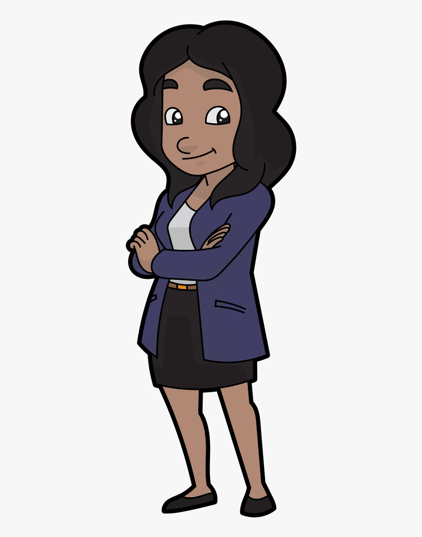 Cartoon Of A Businesswoman, HD Png Download