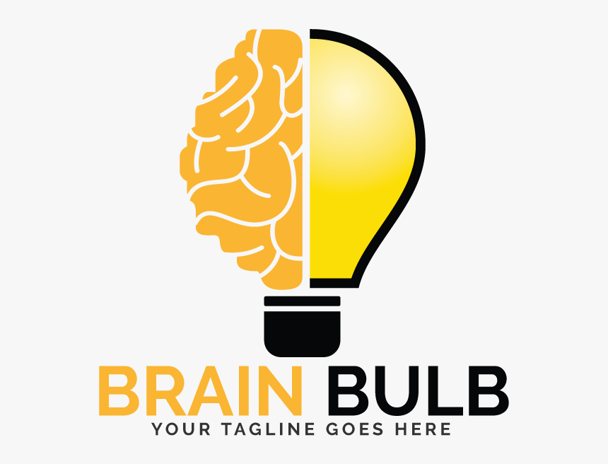 Brain Bulb Logo Design - Graphic Design, HD Png Download