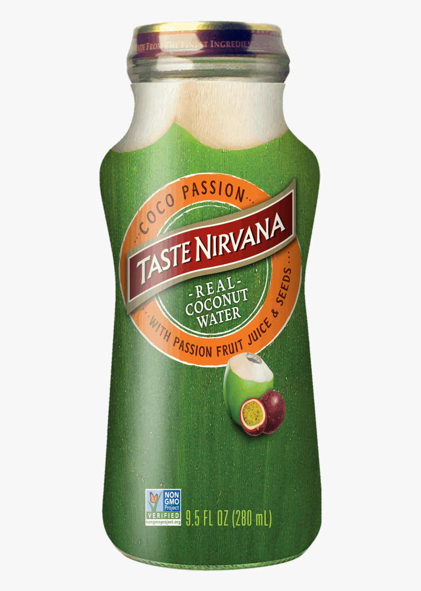 Front Face Of Coconut Water With Passion Fruits - Juice, HD Png Download