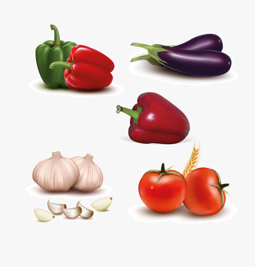 Tomato Garlic Green Pepper, HD Png Download