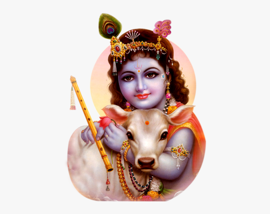 God Png Transparent Images - Lord Krishna With Calf, Png Download