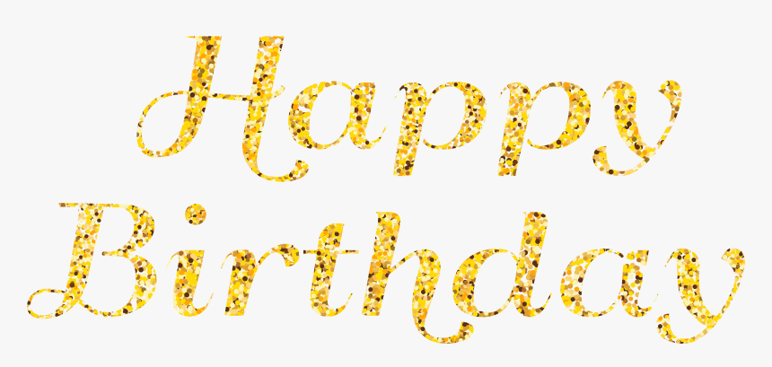 Happy Birthday Free Png Clip Art Image - Calligraphy, Transparent Png