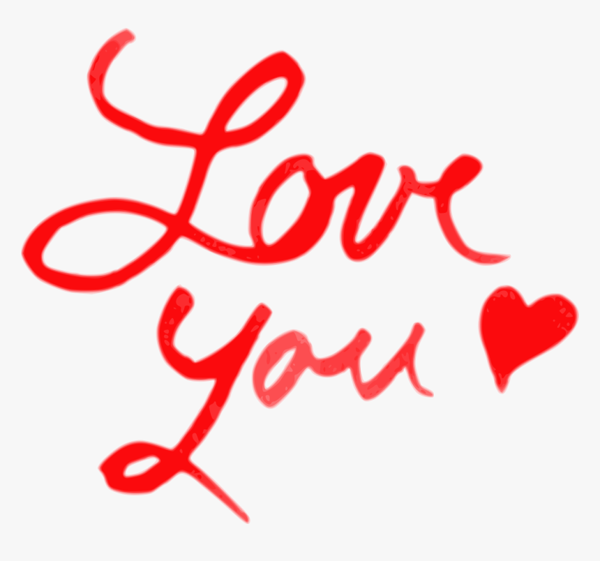 Watercolor Love You Text 5 1 - Love U Png, Transparent Png