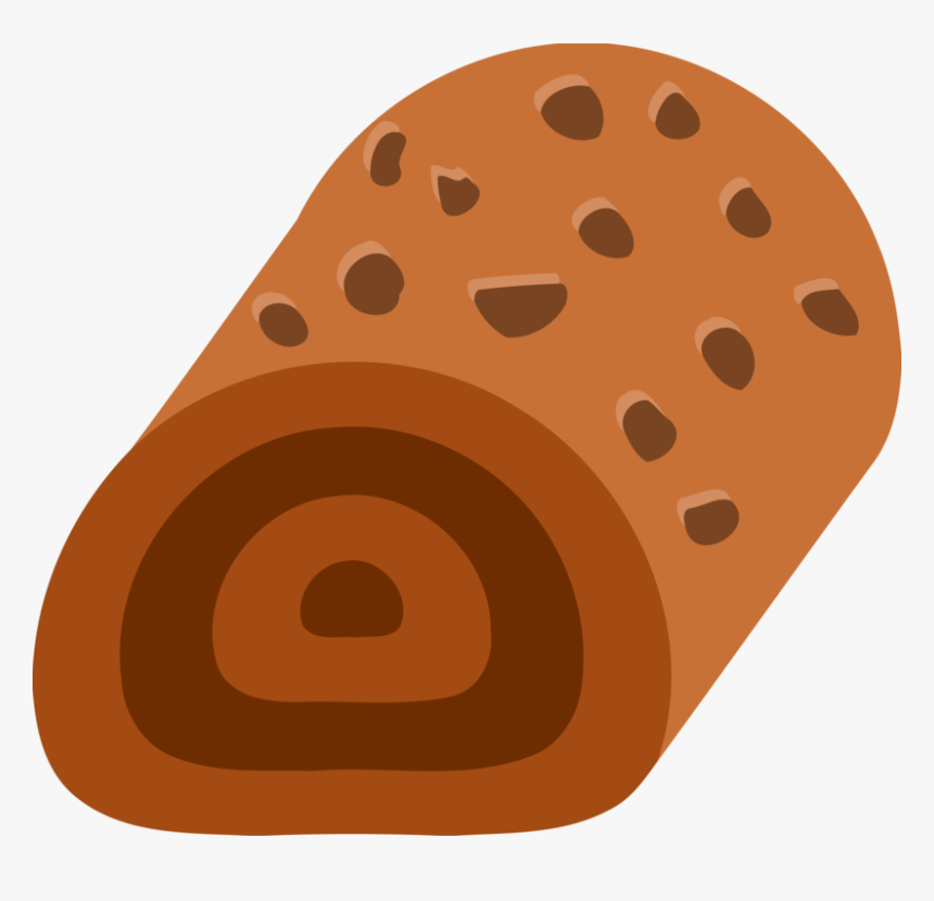 Brown,peach,food - Clipart Swiss Roll Png, Transparent Png
