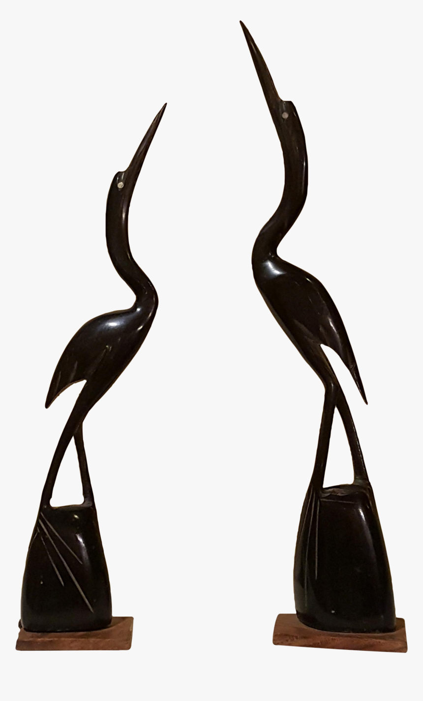 Carved Water Buffalo Horn Heron Chairish - Ciconiiformes, HD Png Download