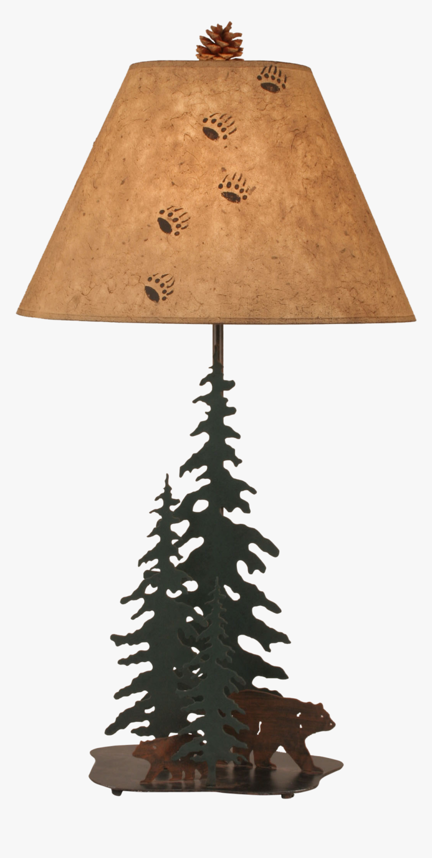 Iron Pine Tress Bear Family - Lampshade, HD Png Download
