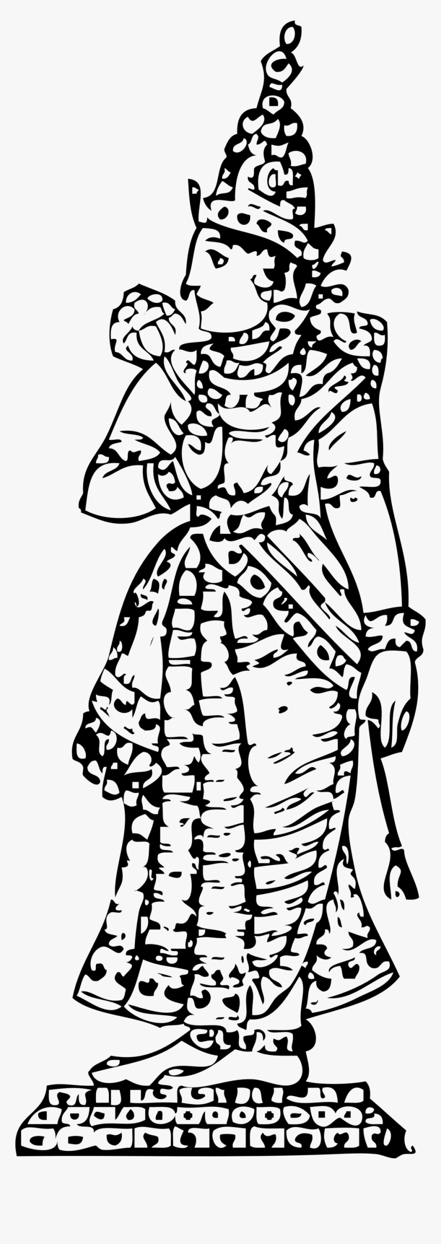 Standing Saraswati Clipart Png, Transparent Png
