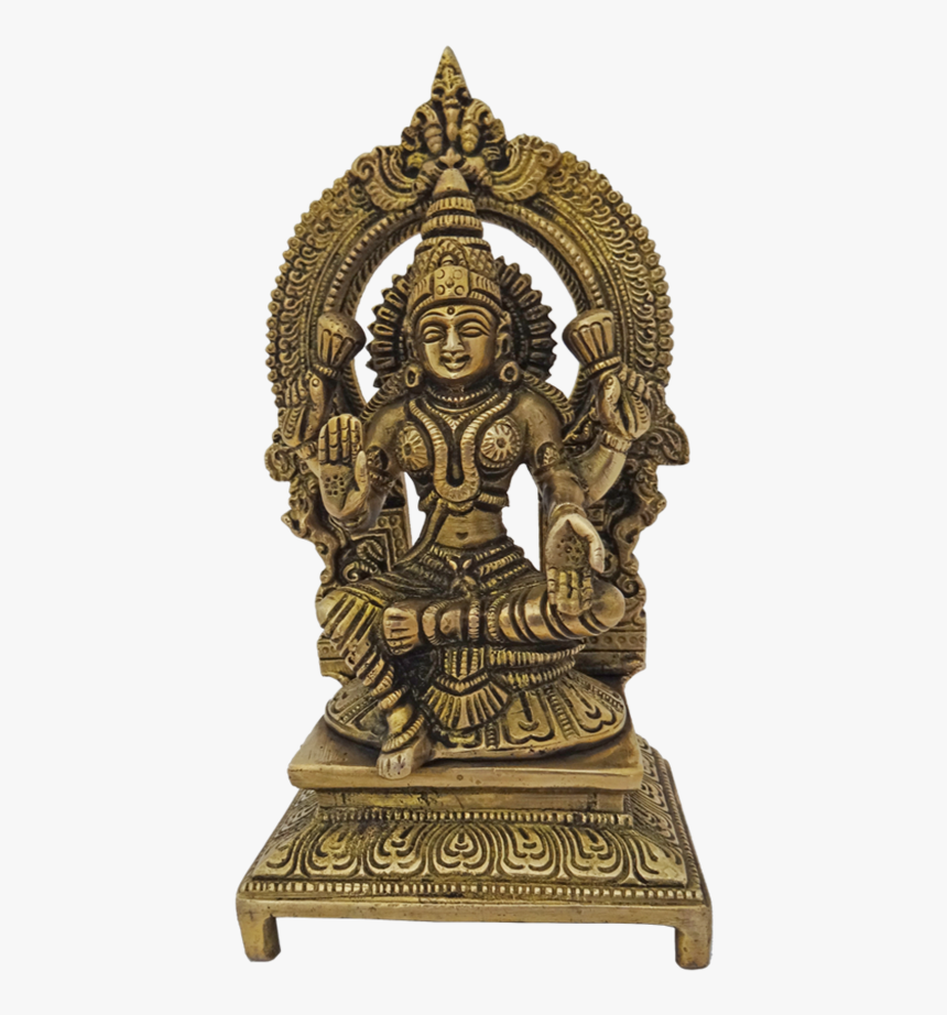 Brass Goddess Lakshmi Statue, 3 X 8 Inch, Vgo Cart,3x8inch,handmade - Statue, HD Png Download