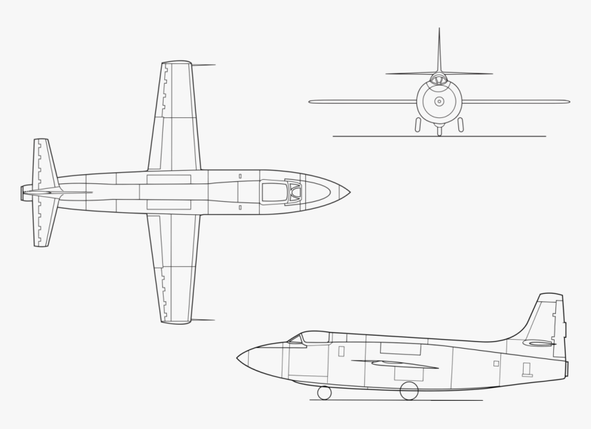Line Art,technical Drawing,flight - Bell X 1, HD Png Download