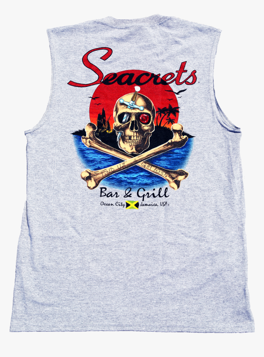 Crossbones Sleeveless-0 - Active Tank, HD Png Download