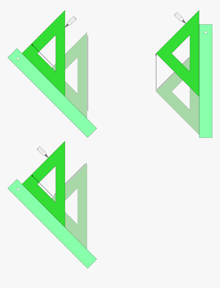 Trouver Une Horizontale Avec Une Équerre Règle Fil, HD Png Download