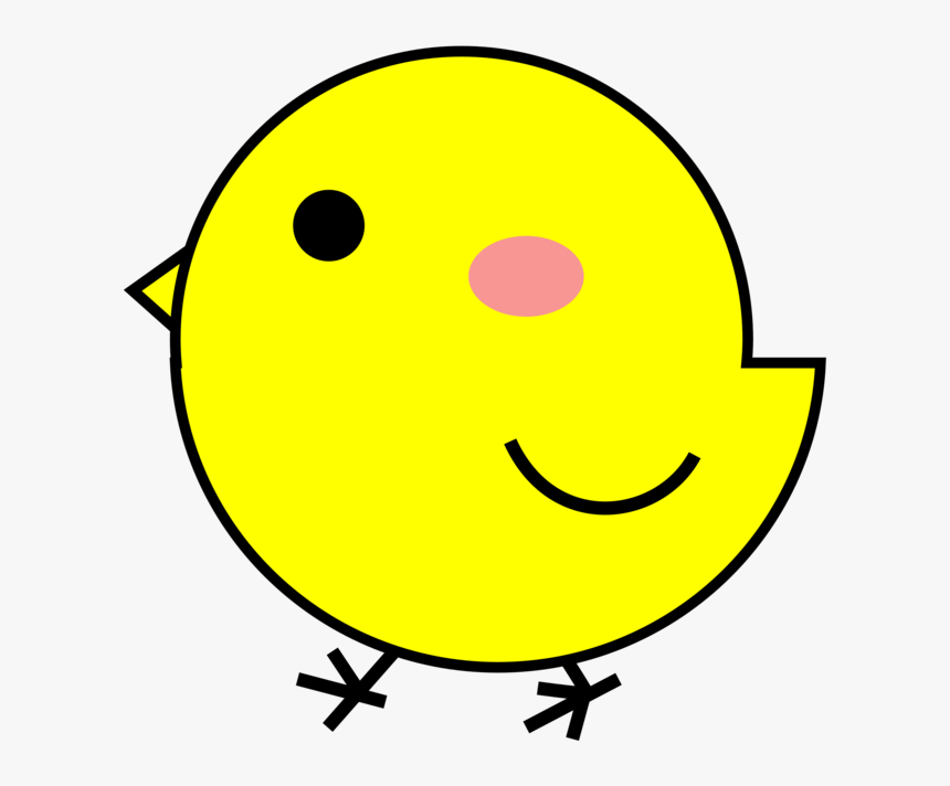 Emoticon,area,smiley - Yellow Chick Drawing, HD Png Download
