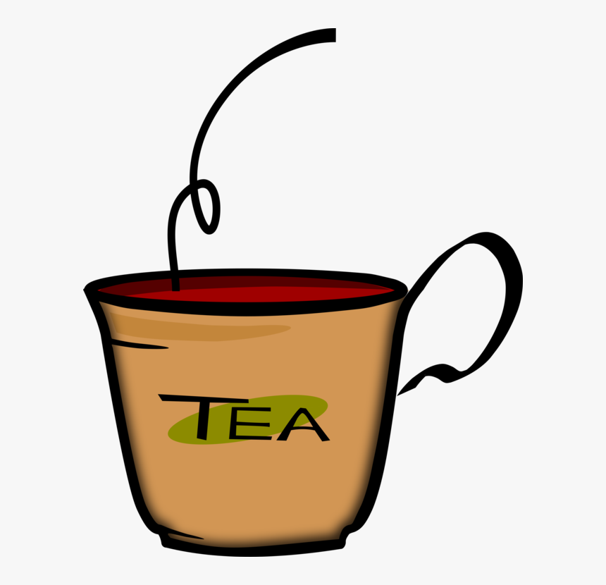 Vector Illustration Of Bent Handle Cup Of Tea - Clip Art Of Tea, HD Png Download