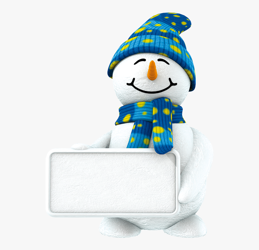 Snowman Royalty-free Illustration Amazon - Snow Man With Sign, HD Png Download